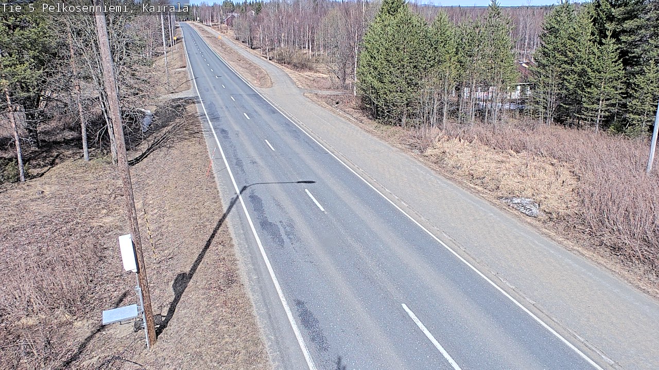 Weather Camera Image Väg 5 Pelkosenniemi, Kairala, Pelkosenniemi, Lappi