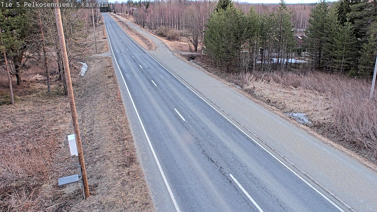 Weather Camera Image Väg 5 Pelkosenniemi, Kairala, Pelkosenniemi, Lappi