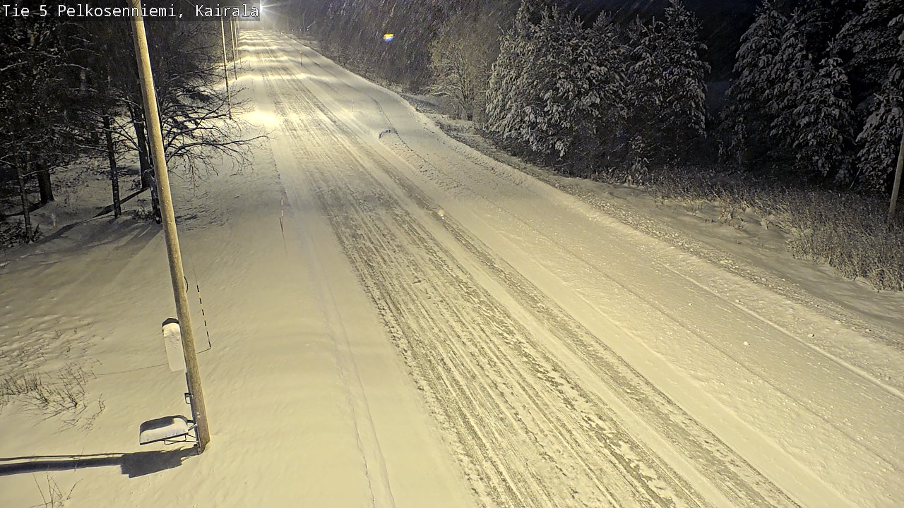 Weather Camera Image Road 5 Pelkosenniemi, Kairala, Pelkosenniemi, Lappi