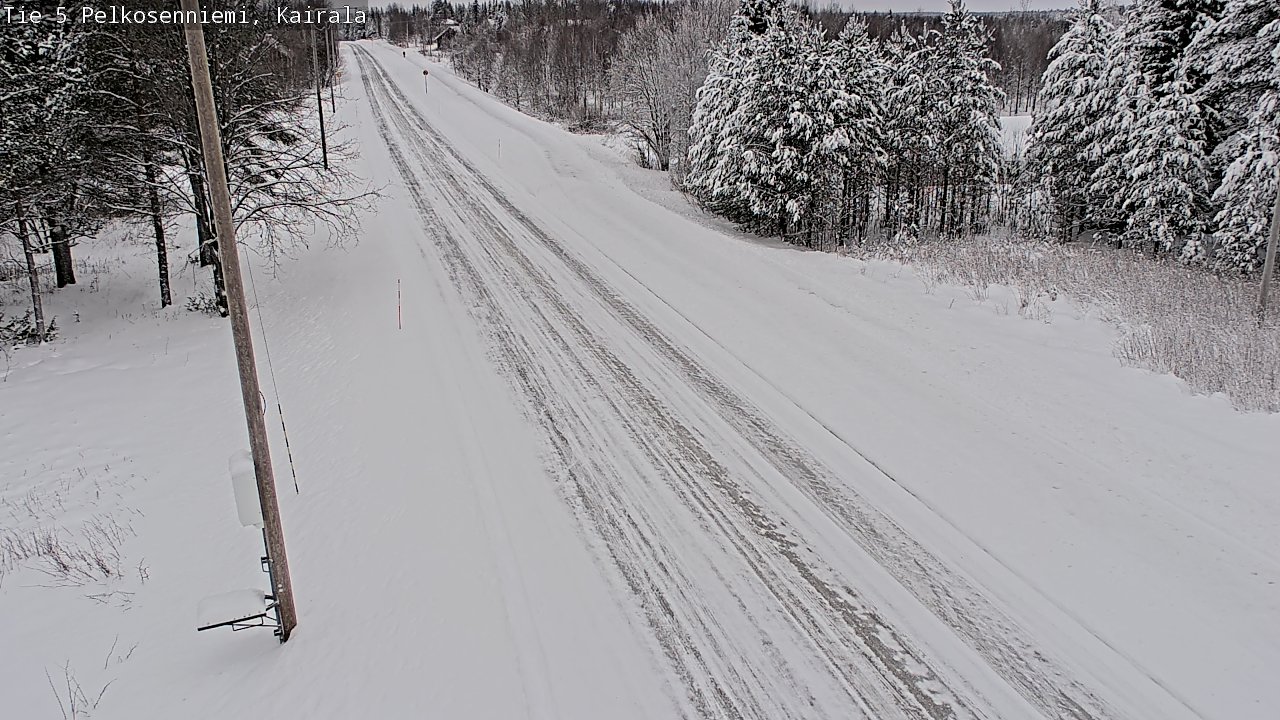Weather Camera Image Road 5 Pelkosenniemi, Kairala, Pelkosenniemi, Lappi