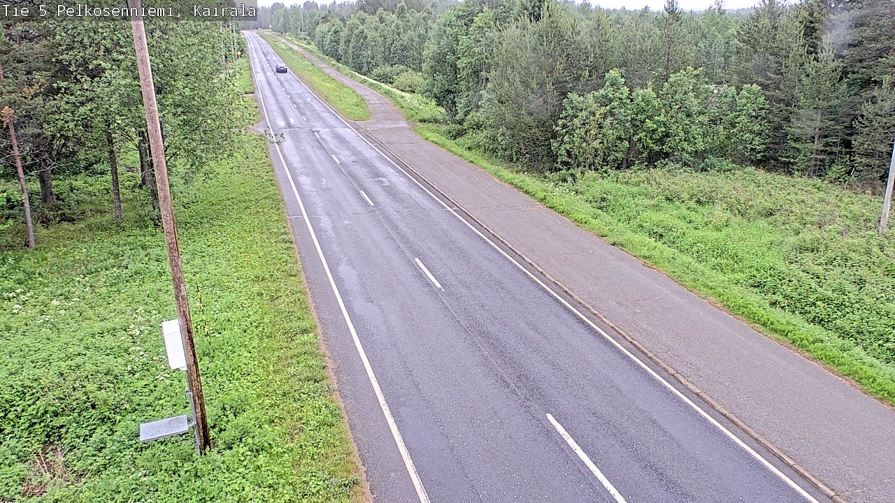 Weather Camera Image Väg 5 Pelkosenniemi, Kairala, Pelkosenniemi, Lappi