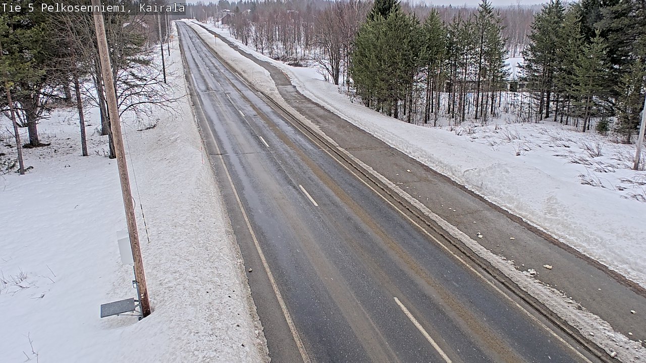 Weather Camera Image Väg 5 Pelkosenniemi, Kairala, Pelkosenniemi, Lappi