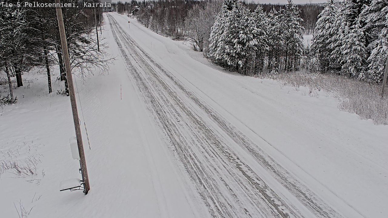 Weather Camera Image Road 5 Pelkosenniemi, Kairala, Pelkosenniemi, Lappi