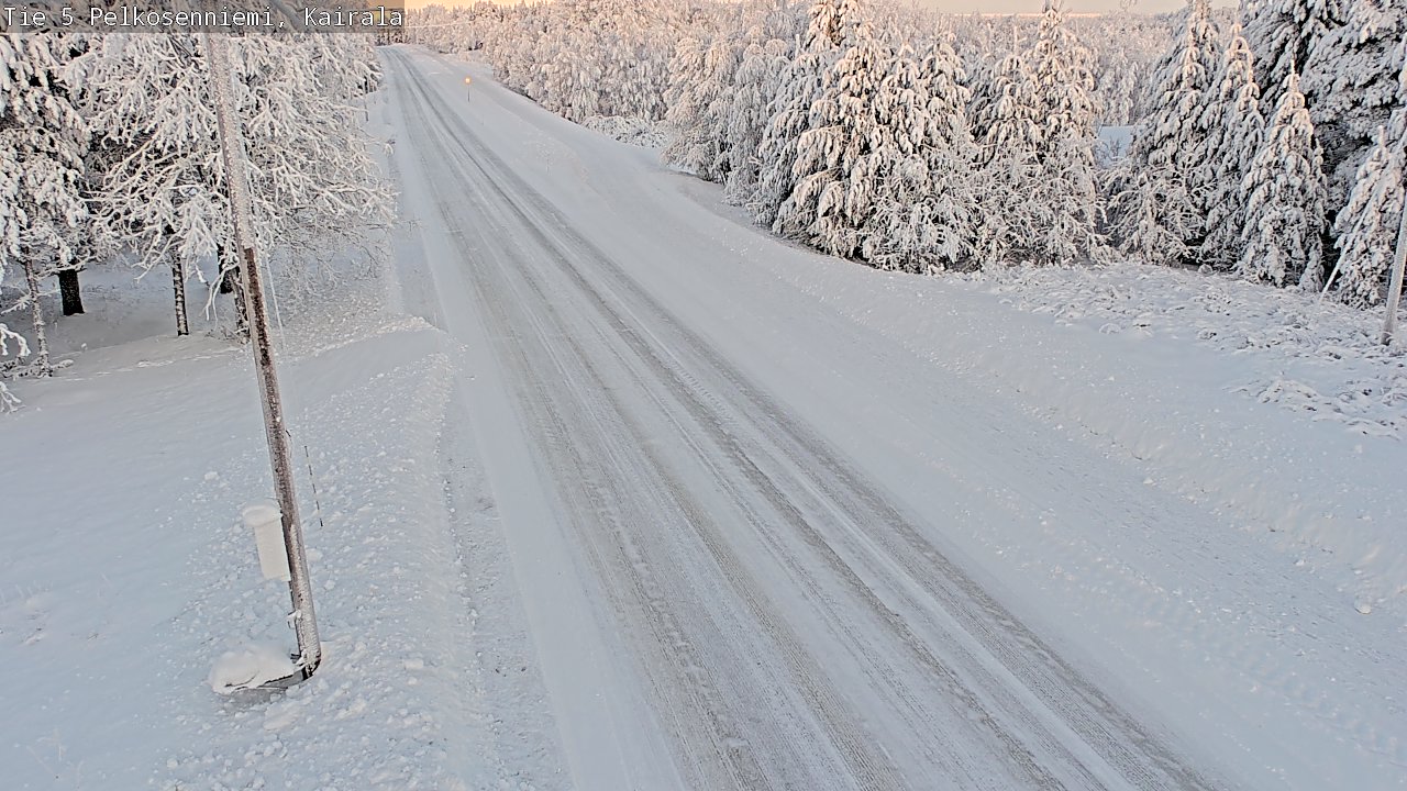 Weather Camera Image Road 5 Pelkosenniemi, Kairala, Pelkosenniemi, Lappi