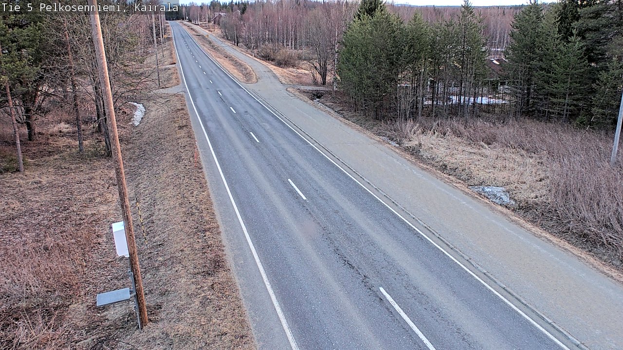 Weather Camera Image Väg 5 Pelkosenniemi, Kairala, Pelkosenniemi, Lappi