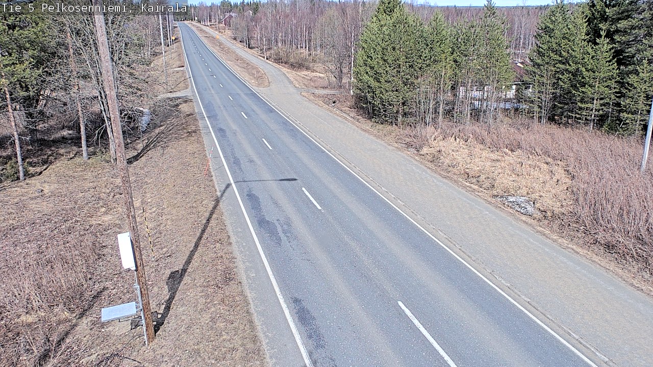 Weather Camera Image Väg 5 Pelkosenniemi, Kairala, Pelkosenniemi, Lappi