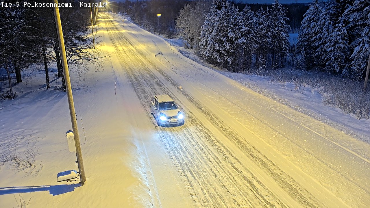 Weather Camera Image Road 5 Pelkosenniemi, Kairala, Pelkosenniemi, Lappi