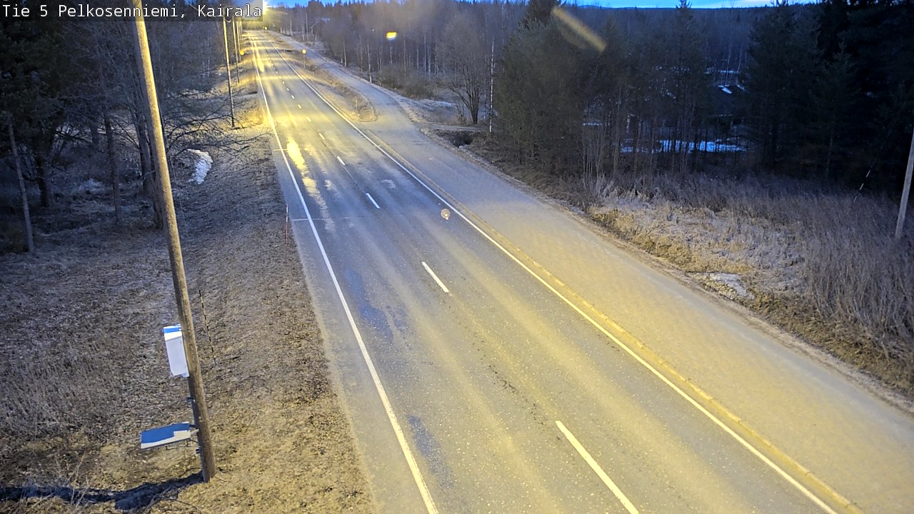 Weather Camera Image Väg 5 Pelkosenniemi, Kairala, Pelkosenniemi, Lappi