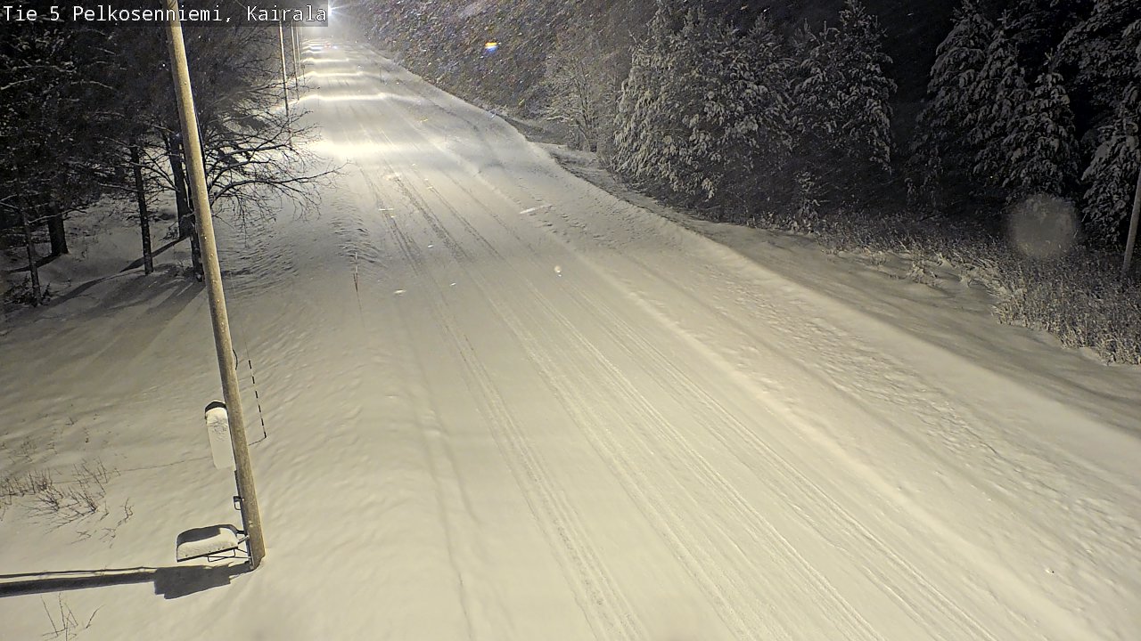 Weather Camera Image Road 5 Pelkosenniemi, Kairala, Pelkosenniemi, Lappi