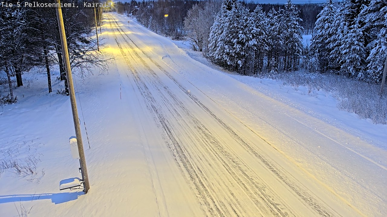 Weather Camera Image Road 5 Pelkosenniemi, Kairala, Pelkosenniemi, Lappi