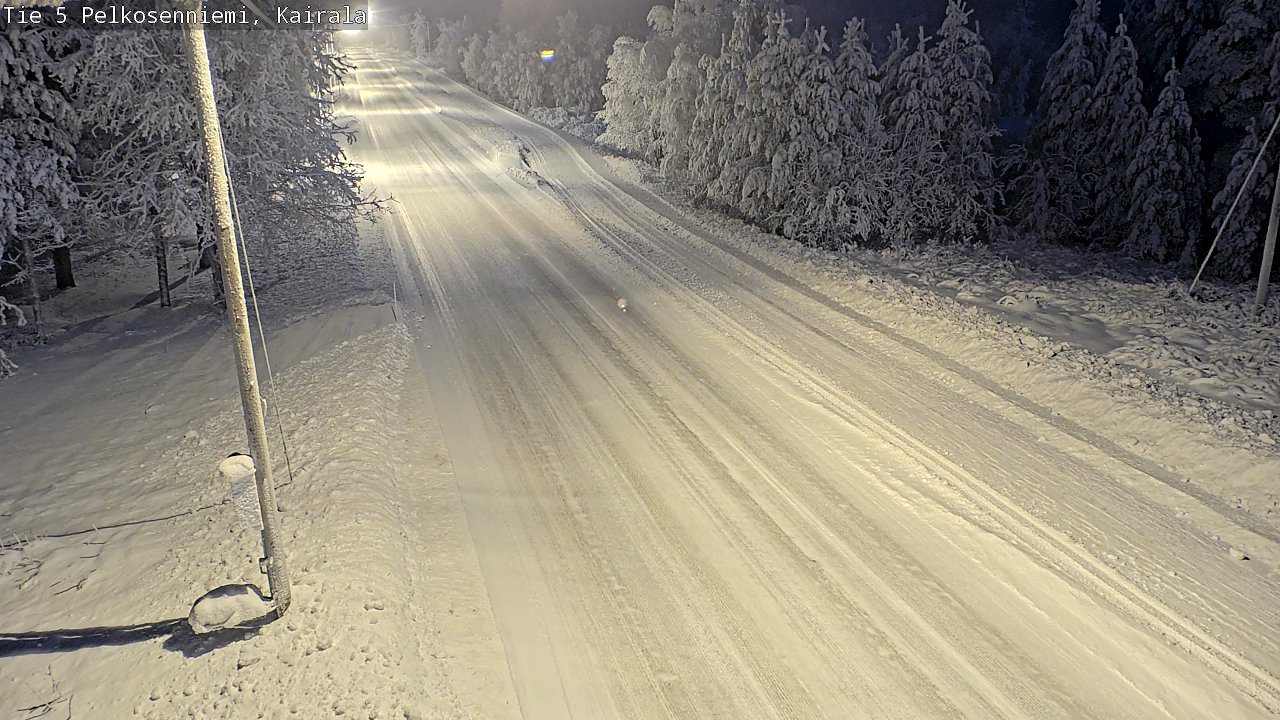 Weather Camera Image Road 5 Pelkosenniemi, Kairala, Pelkosenniemi, Lappi