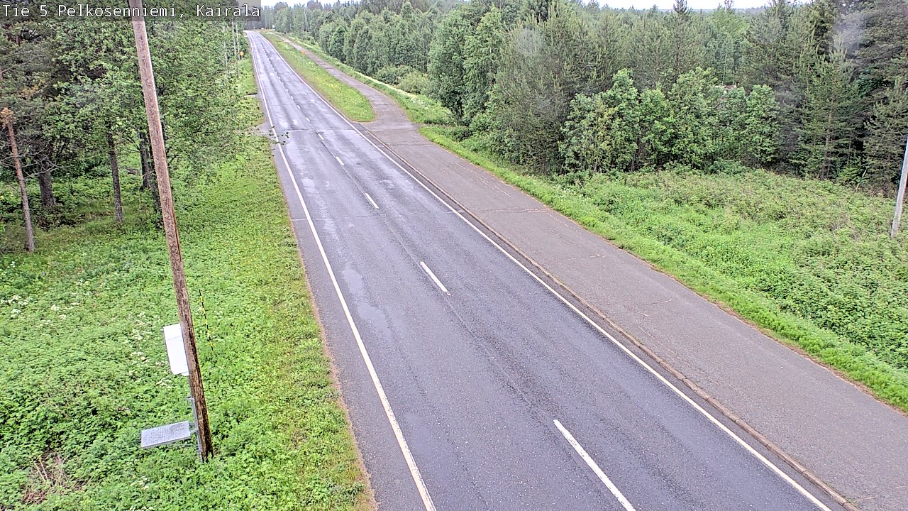 Weather Camera Image Väg 5 Pelkosenniemi, Kairala, Pelkosenniemi, Lappi