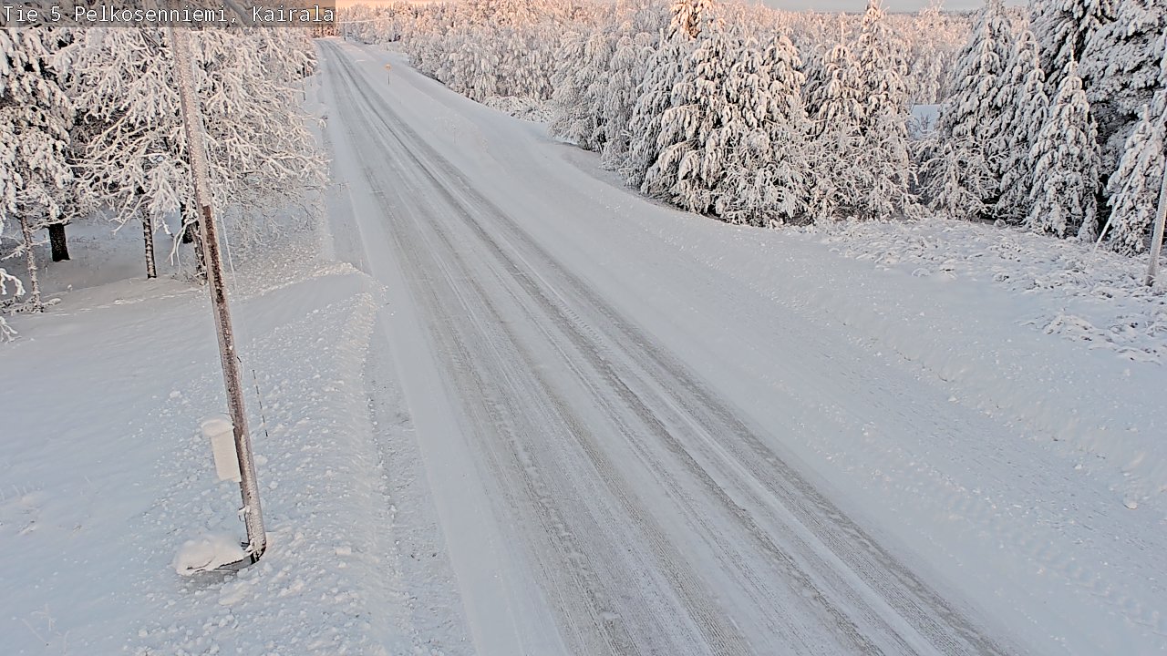 Weather Camera Image Road 5 Pelkosenniemi, Kairala, Pelkosenniemi, Lappi