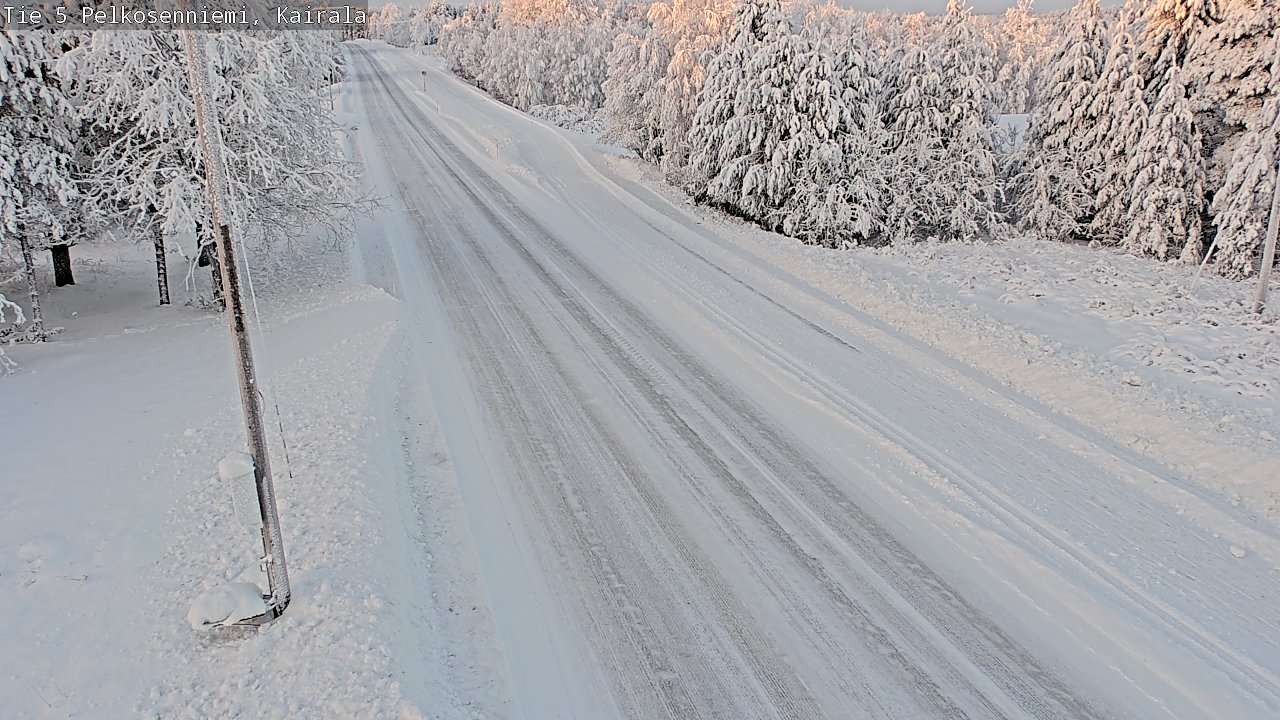 Weather Camera Image Road 5 Pelkosenniemi, Kairala, Pelkosenniemi, Lappi