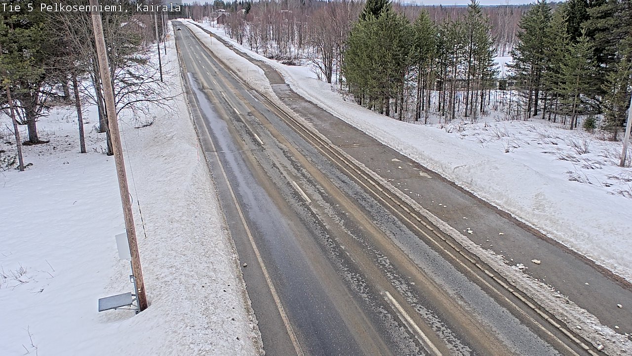 Weather Camera Image Väg 5 Pelkosenniemi, Kairala, Pelkosenniemi, Lappi