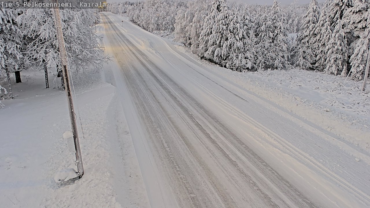 Weather Camera Image Road 5 Pelkosenniemi, Kairala, Pelkosenniemi, Lappi