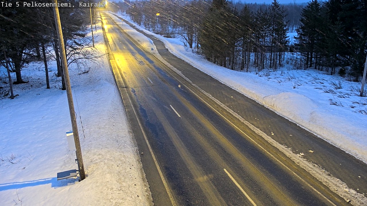 Weather Camera Image Road 5 Pelkosenniemi, Kairala, Pelkosenniemi, Lappi