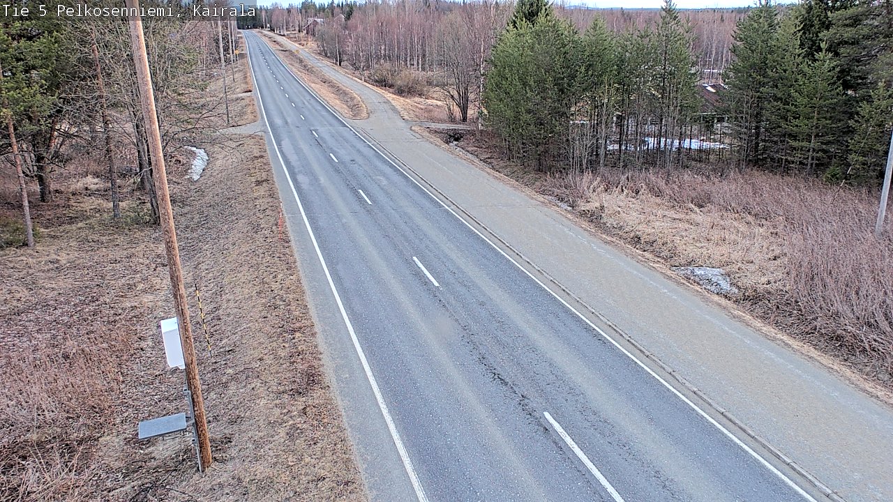 Weather Camera Image Väg 5 Pelkosenniemi, Kairala, Pelkosenniemi, Lappi