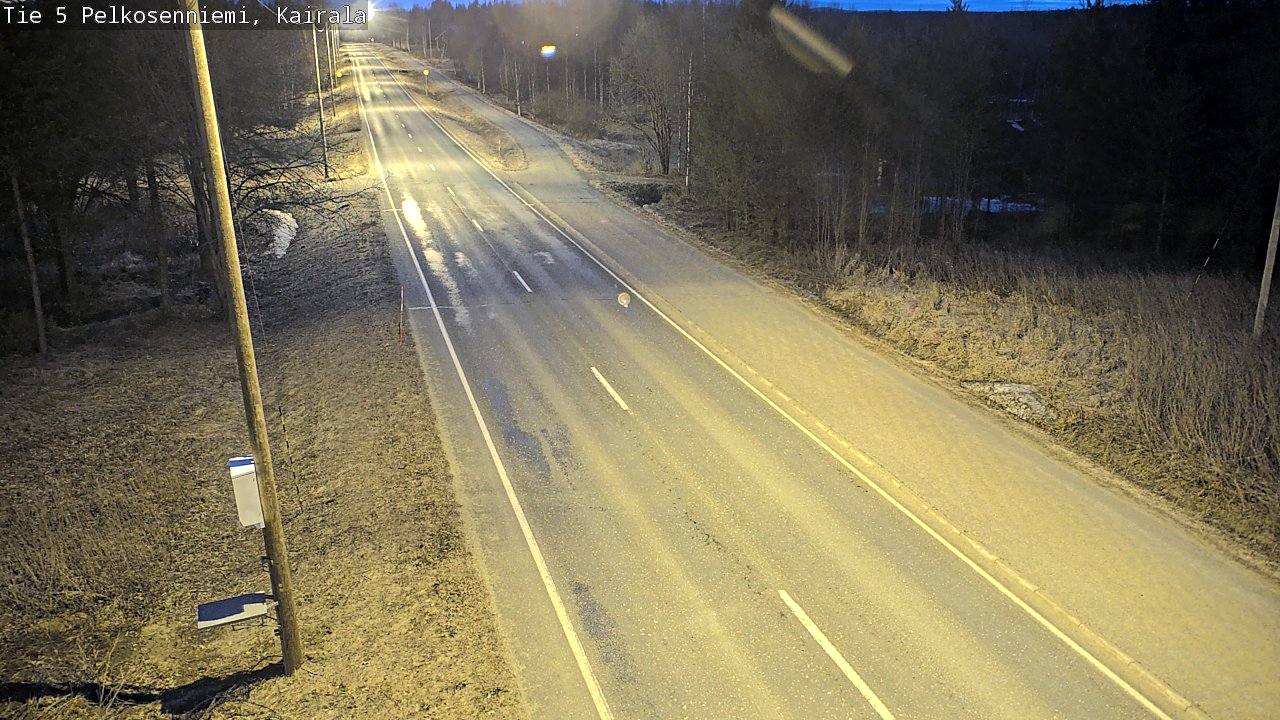Weather Camera Image Väg 5 Pelkosenniemi, Kairala, Pelkosenniemi, Lappi