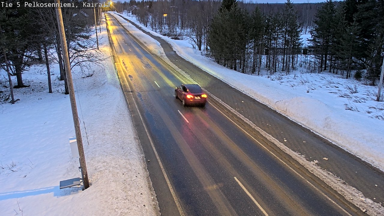 Weather Camera Image Road 5 Pelkosenniemi, Kairala, Pelkosenniemi, Lappi