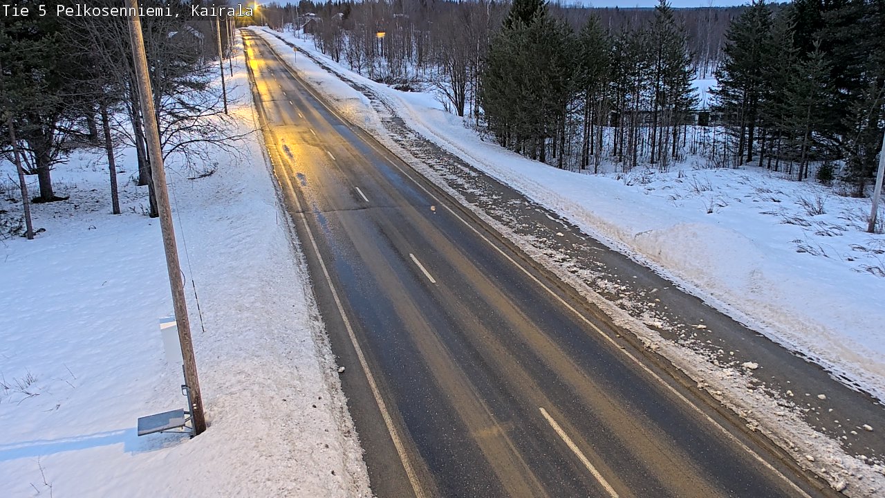 Weather Camera Image Väg 5 Pelkosenniemi, Kairala, Pelkosenniemi, Lappi