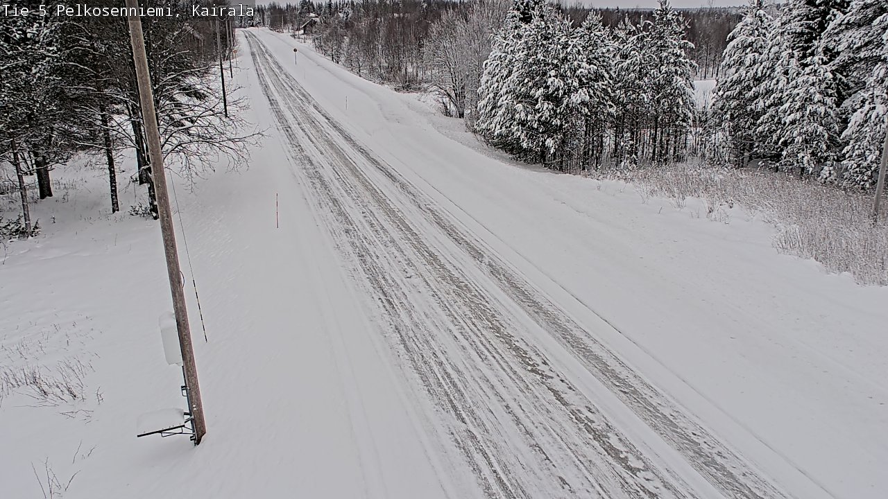 Weather Camera Image Road 5 Pelkosenniemi, Kairala, Pelkosenniemi, Lappi