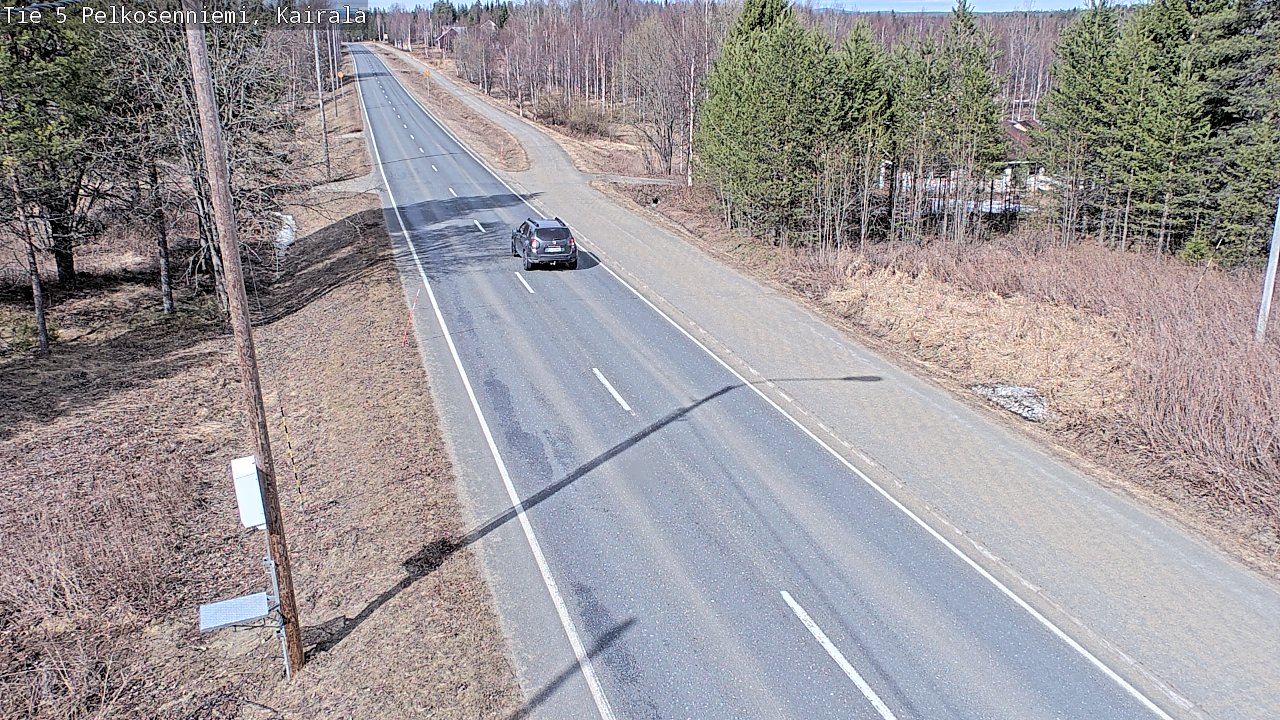 Weather Camera Image Väg 5 Pelkosenniemi, Kairala, Pelkosenniemi, Lappi
