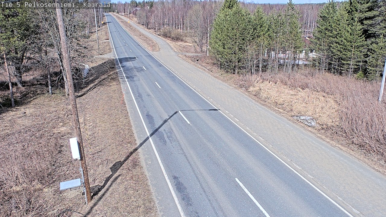 Weather Camera Image Väg 5 Pelkosenniemi, Kairala, Pelkosenniemi, Lappi