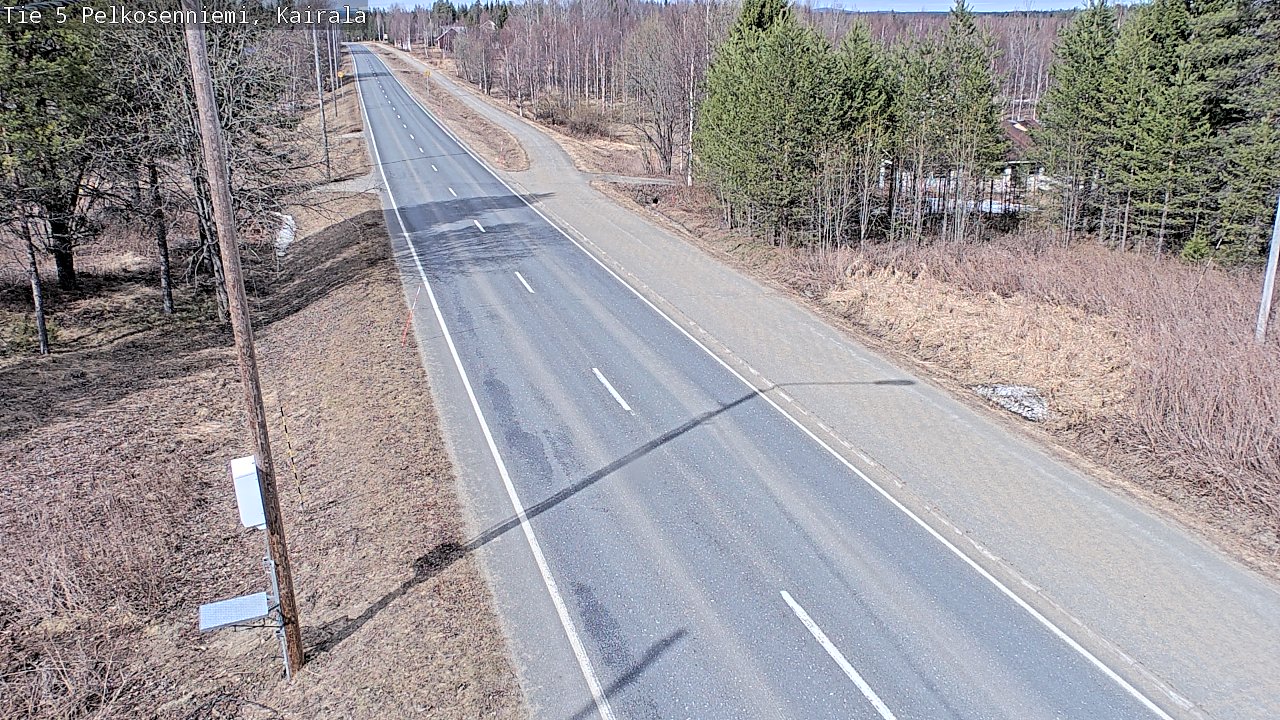 Weather Camera Image Väg 5 Pelkosenniemi, Kairala, Pelkosenniemi, Lappi