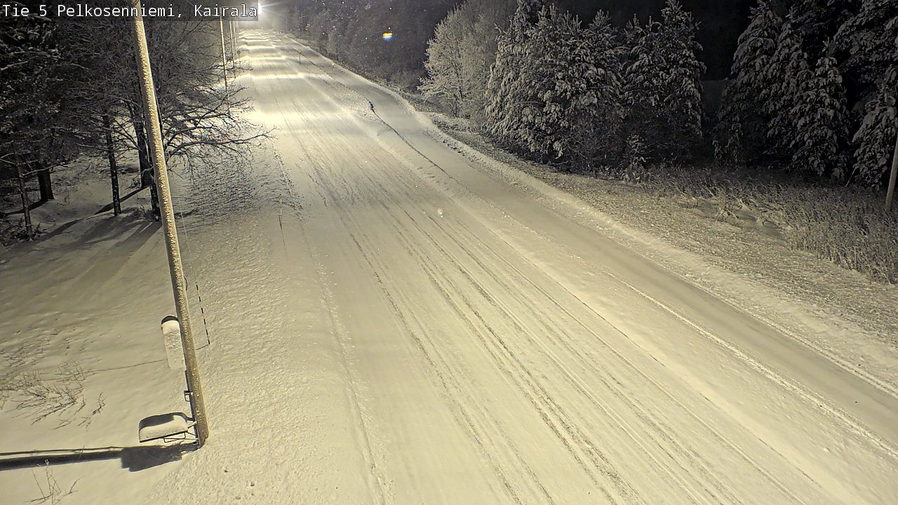 Weather Camera Image Road 5 Pelkosenniemi, Kairala, Pelkosenniemi, Lappi