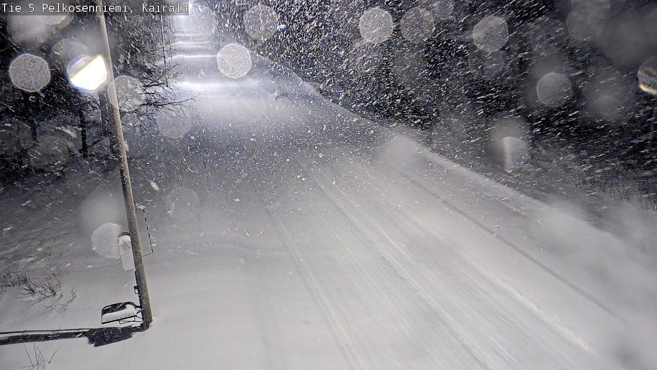 Weather Camera Image Road 5 Pelkosenniemi, Kairala, Pelkosenniemi, Lappi