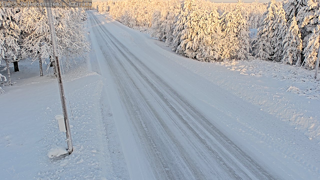 Weather Camera Image Road 5 Pelkosenniemi, Kairala, Pelkosenniemi, Lappi