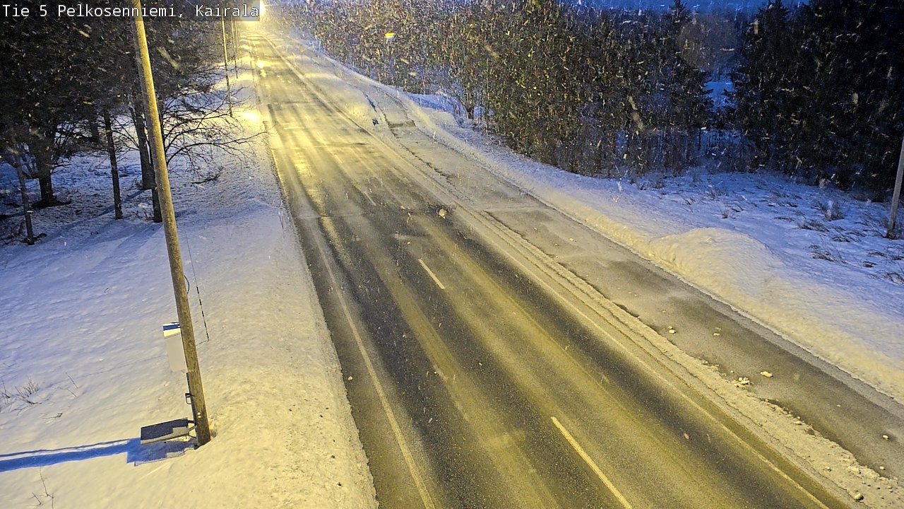 Weather Camera Image Road 5 Pelkosenniemi, Kairala, Pelkosenniemi, Lappi