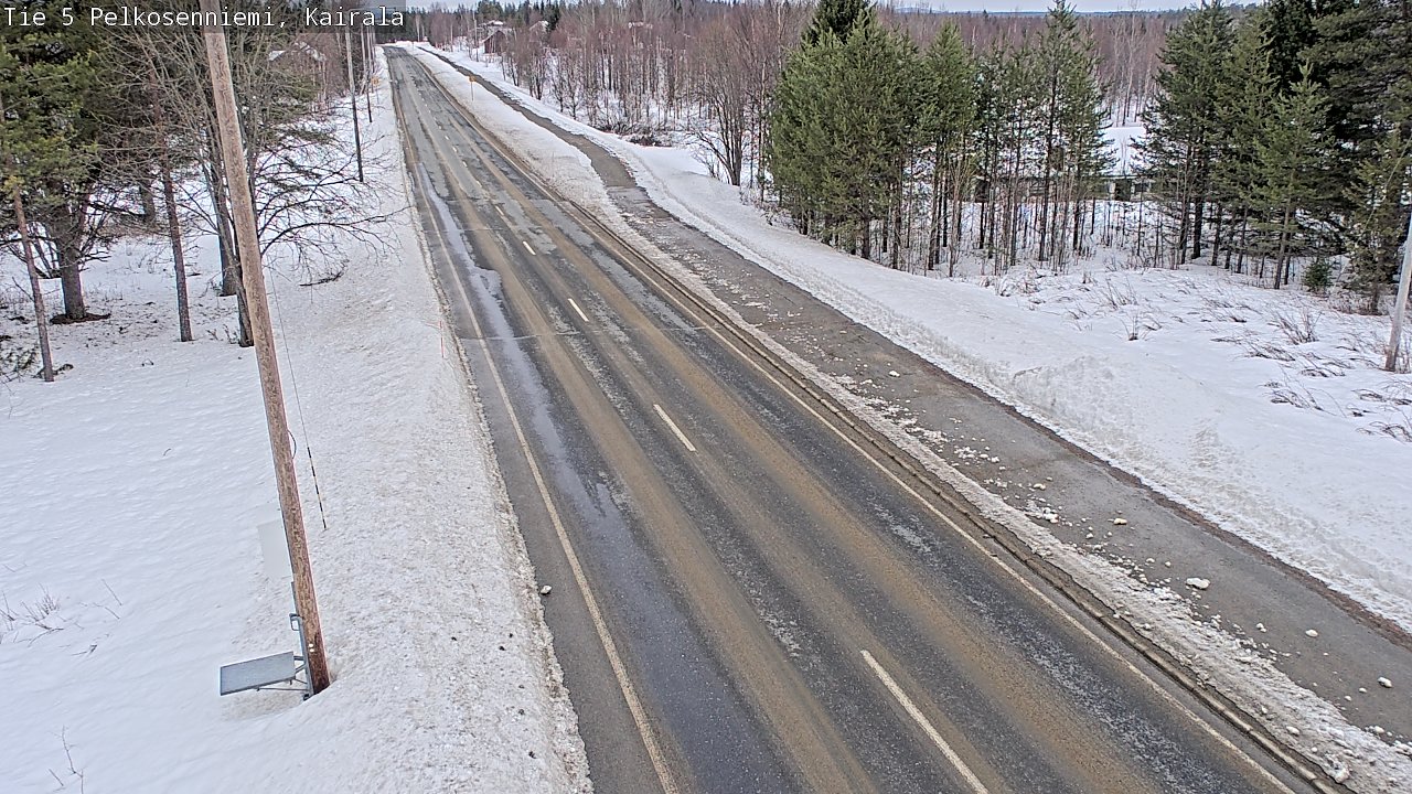 Weather Camera Image Väg 5 Pelkosenniemi, Kairala, Pelkosenniemi, Lappi