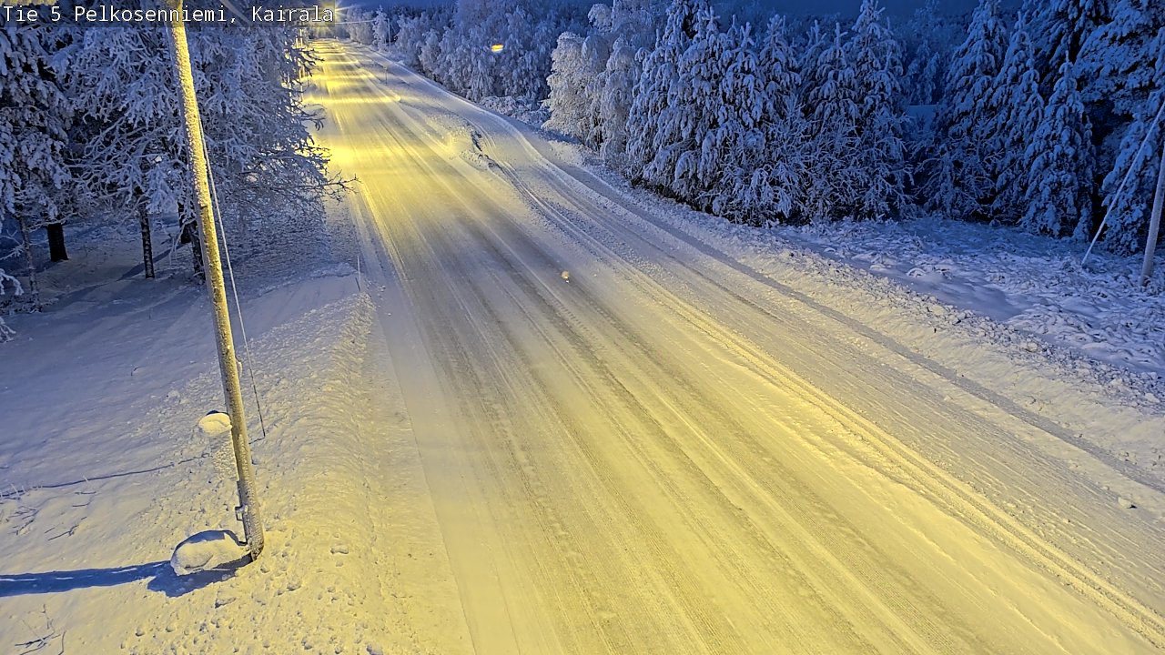 Weather Camera Image Road 5 Pelkosenniemi, Kairala, Pelkosenniemi, Lappi