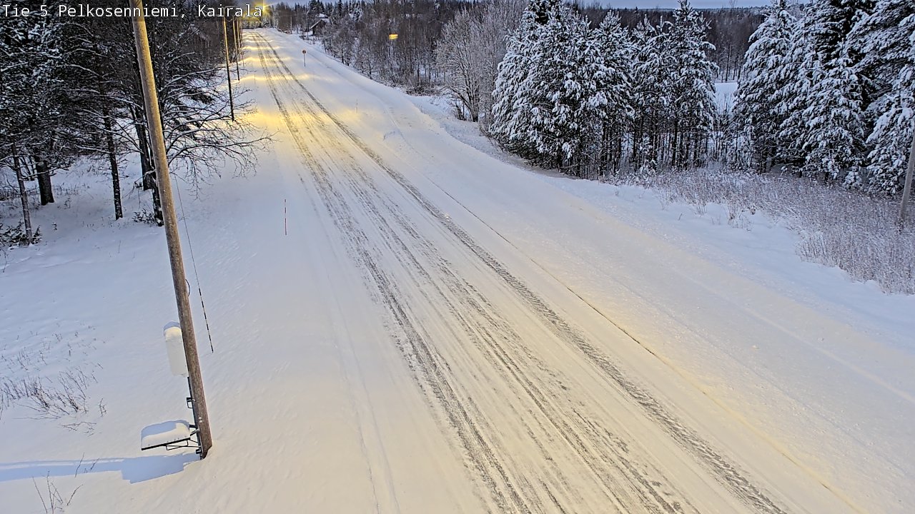 Weather Camera Image Road 5 Pelkosenniemi, Kairala, Pelkosenniemi, Lappi