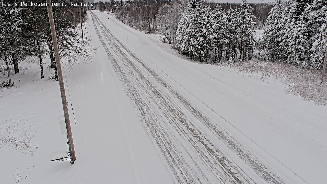 Weather Camera Image Road 5 Pelkosenniemi, Kairala, Pelkosenniemi, Lappi