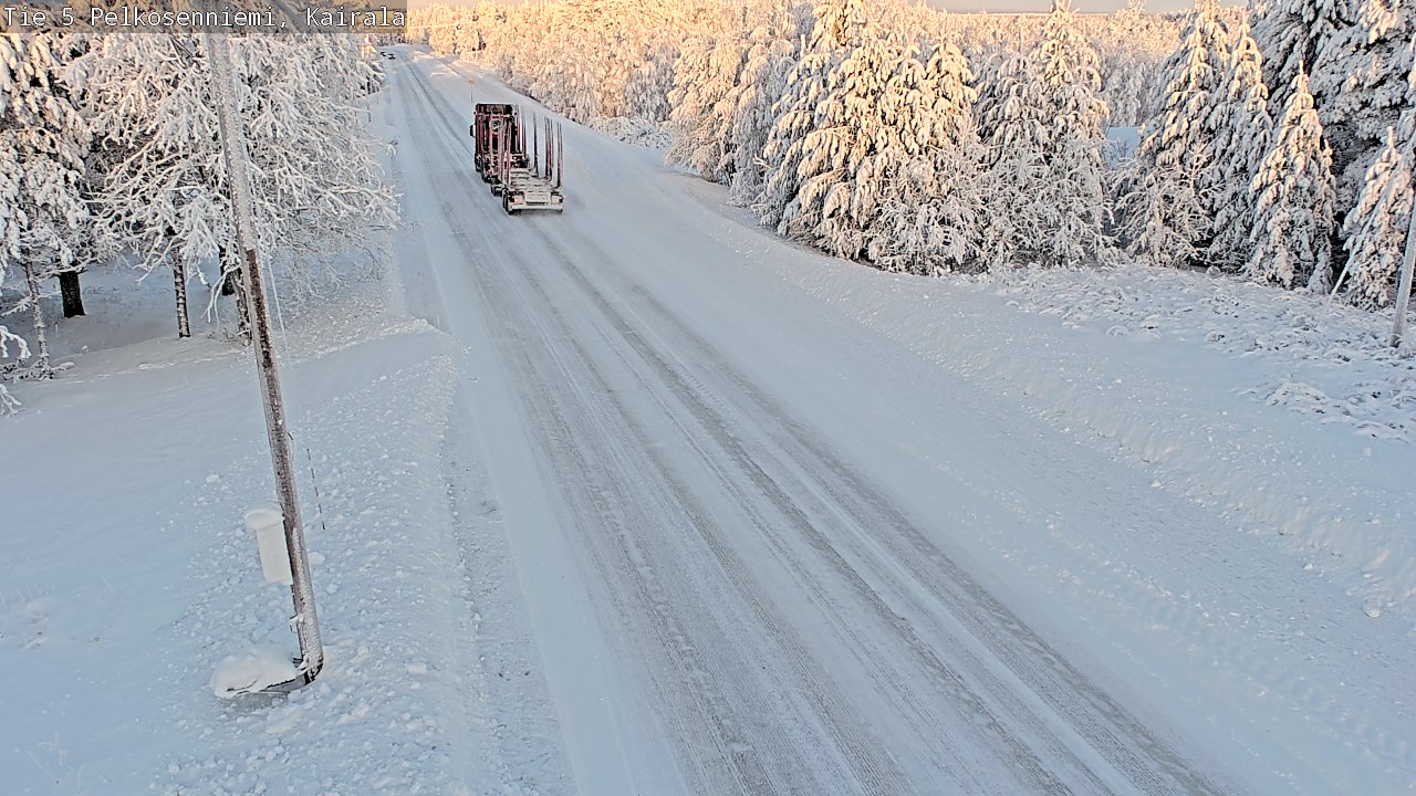 Weather Camera Image Road 5 Pelkosenniemi, Kairala, Pelkosenniemi, Lappi