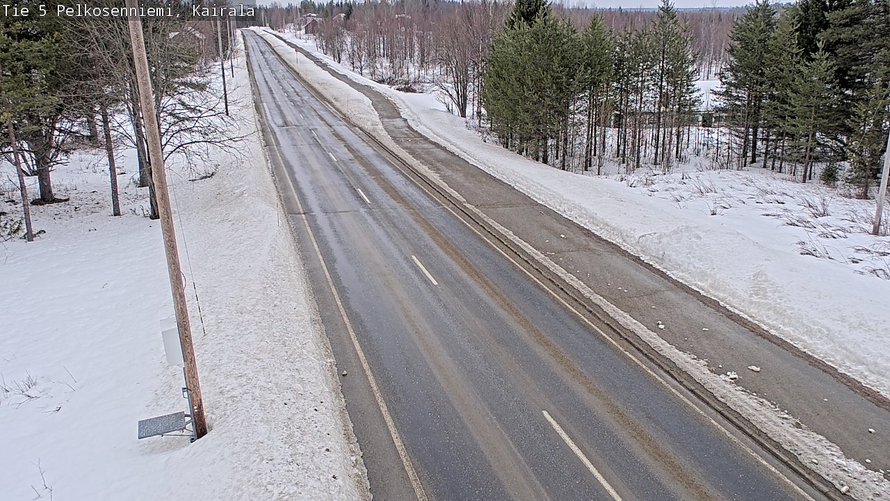 Weather Camera Image Väg 5 Pelkosenniemi, Kairala, Pelkosenniemi, Lappi