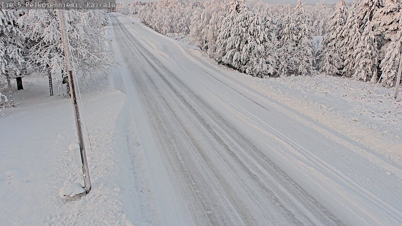 Weather Camera Image Road 5 Pelkosenniemi, Kairala, Pelkosenniemi, Lappi