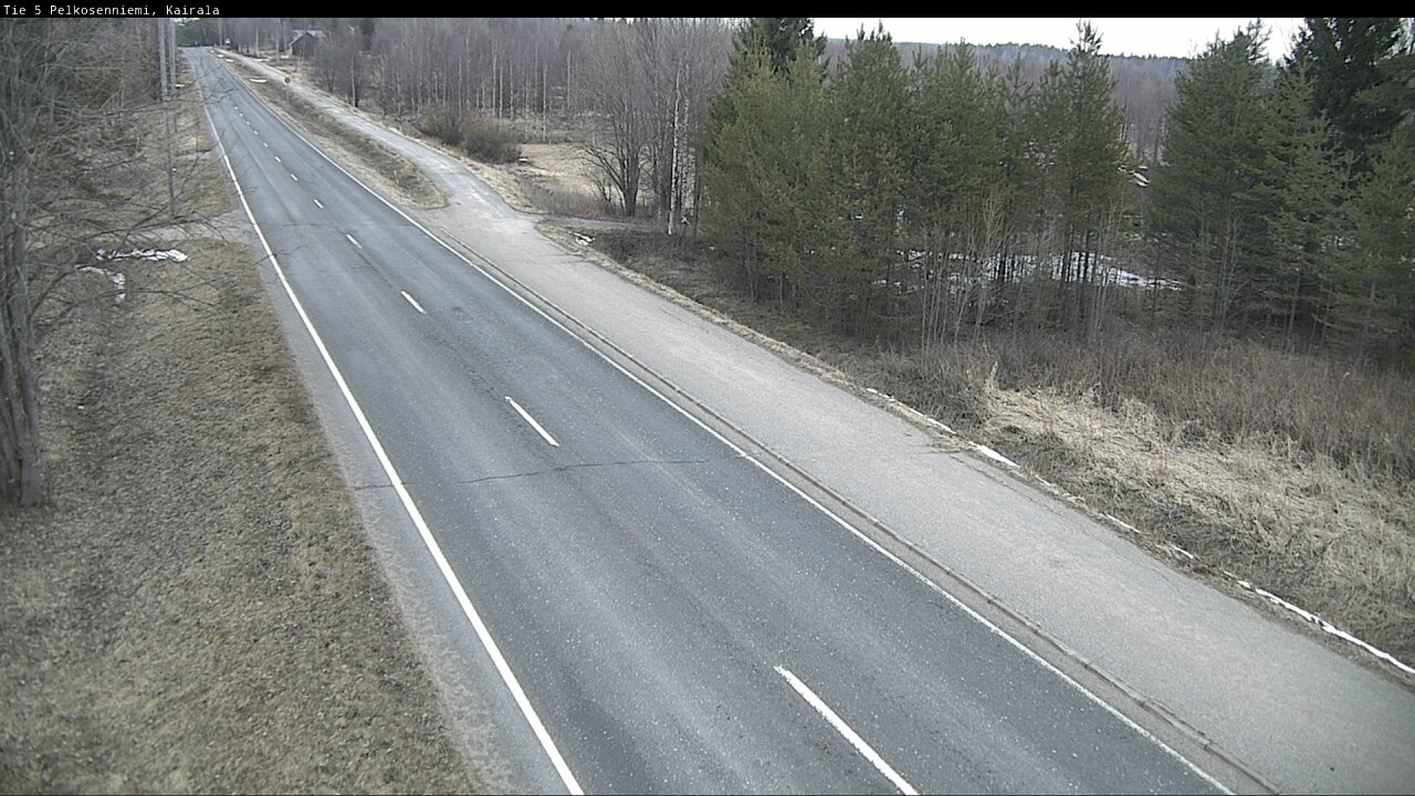 Weather Camera Image Väg 5 Pelkosenniemi, Kairala, Pelkosenniemi, Lappi