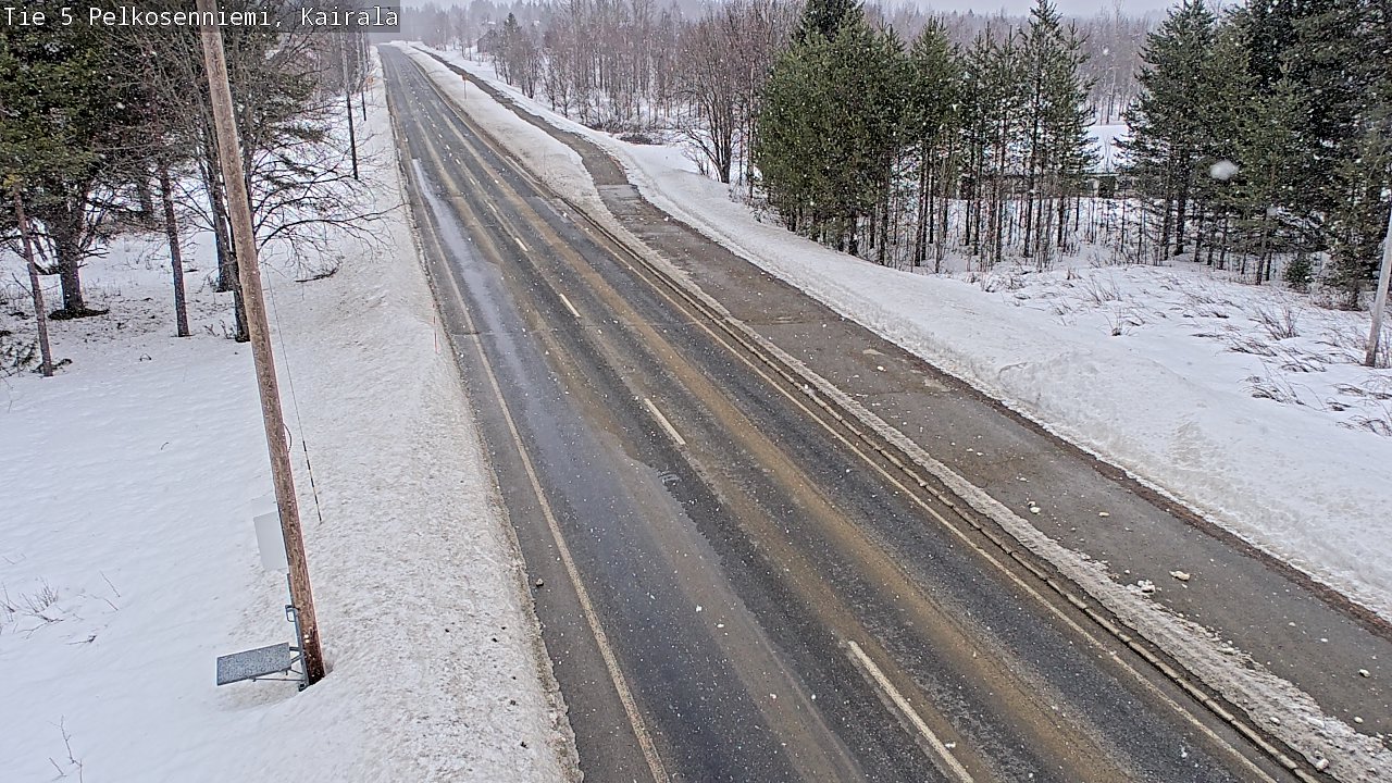 Weather Camera Image Väg 5 Pelkosenniemi, Kairala, Pelkosenniemi, Lappi