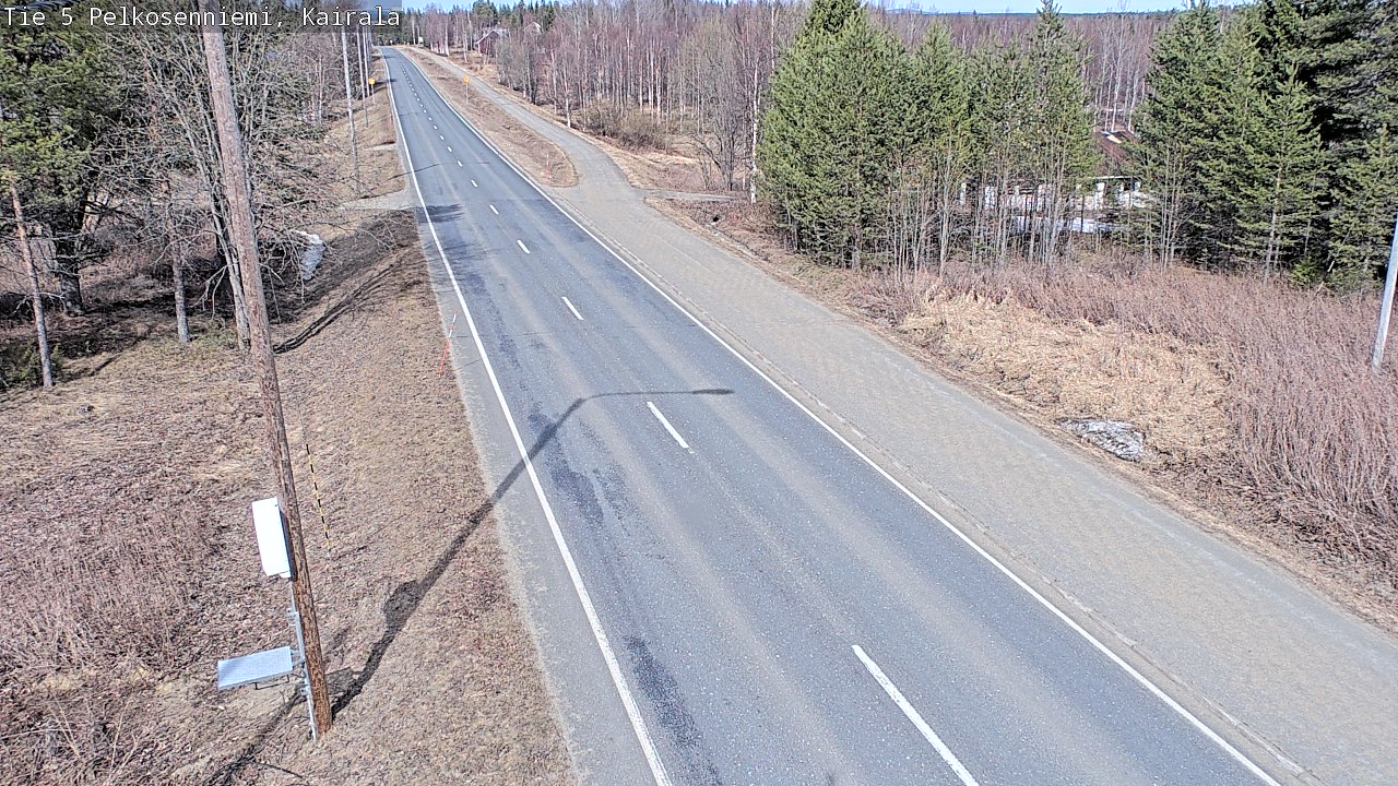 Weather Camera Image Väg 5 Pelkosenniemi, Kairala, Pelkosenniemi, Lappi