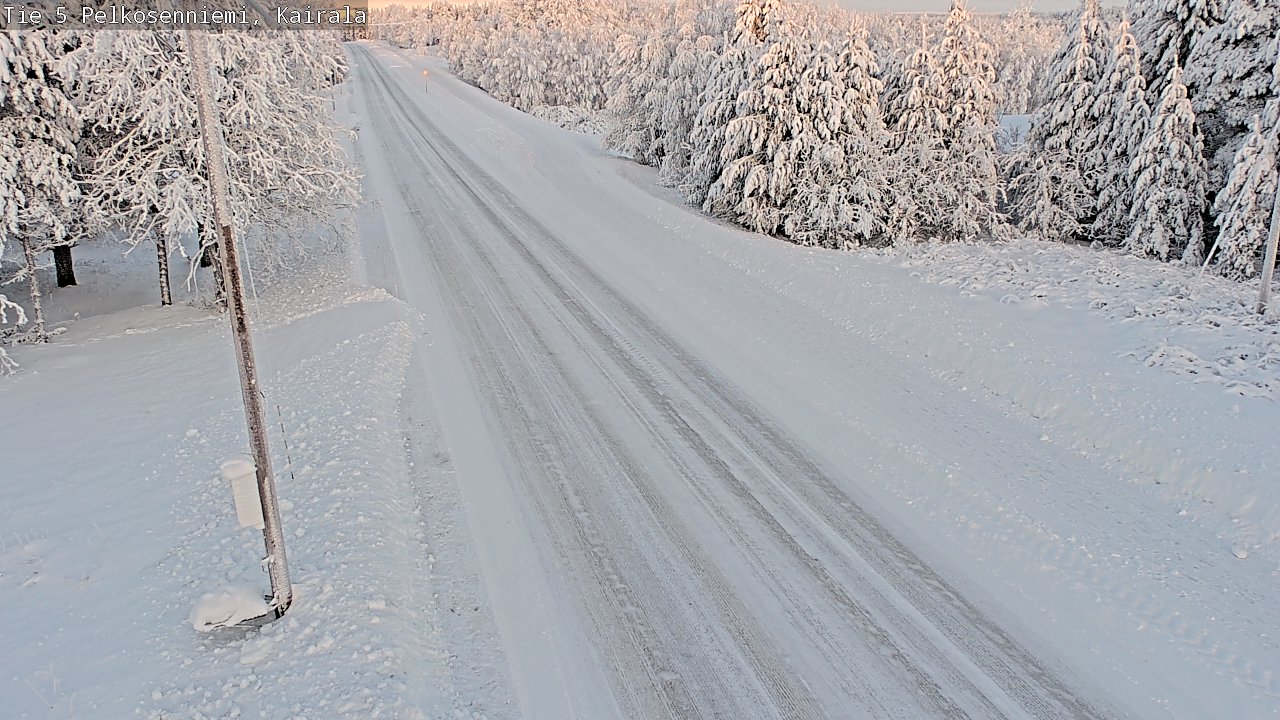 Weather Camera Image Road 5 Pelkosenniemi, Kairala, Pelkosenniemi, Lappi