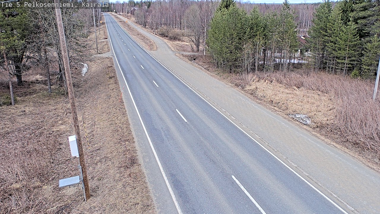 Weather Camera Image Väg 5 Pelkosenniemi, Kairala, Pelkosenniemi, Lappi