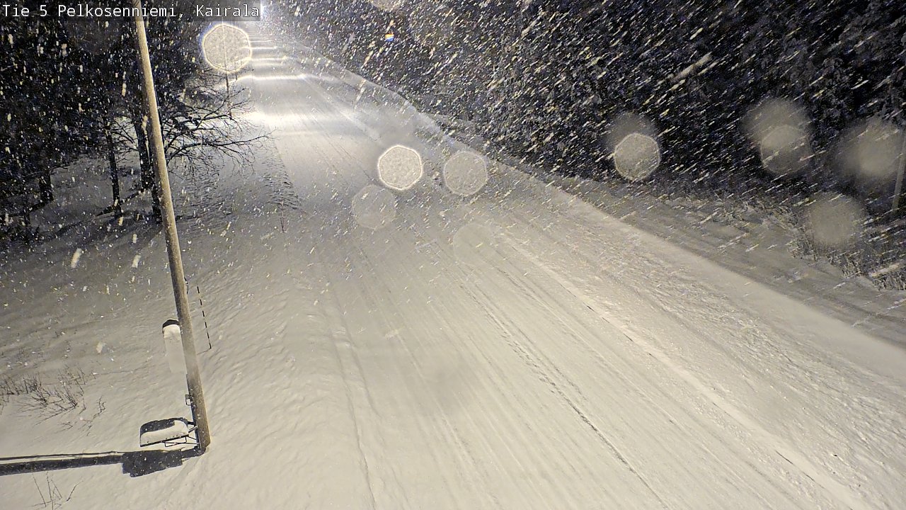 Weather Camera Image Road 5 Pelkosenniemi, Kairala, Pelkosenniemi, Lappi
