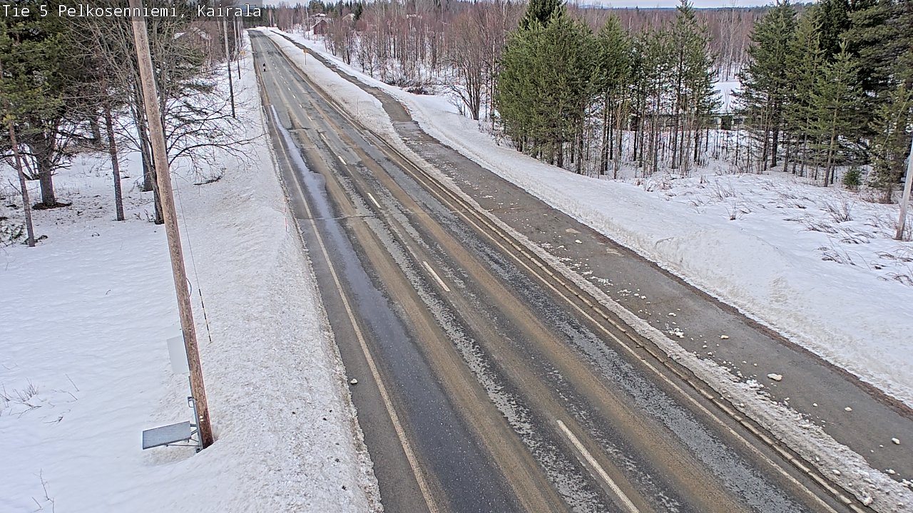 Weather Camera Image Väg 5 Pelkosenniemi, Kairala, Pelkosenniemi, Lappi