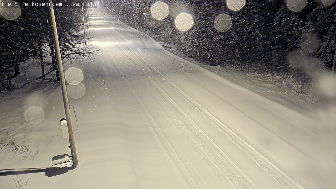 Weather Camera Image Road 5 Pelkosenniemi, Kairala, Pelkosenniemi, Lappi