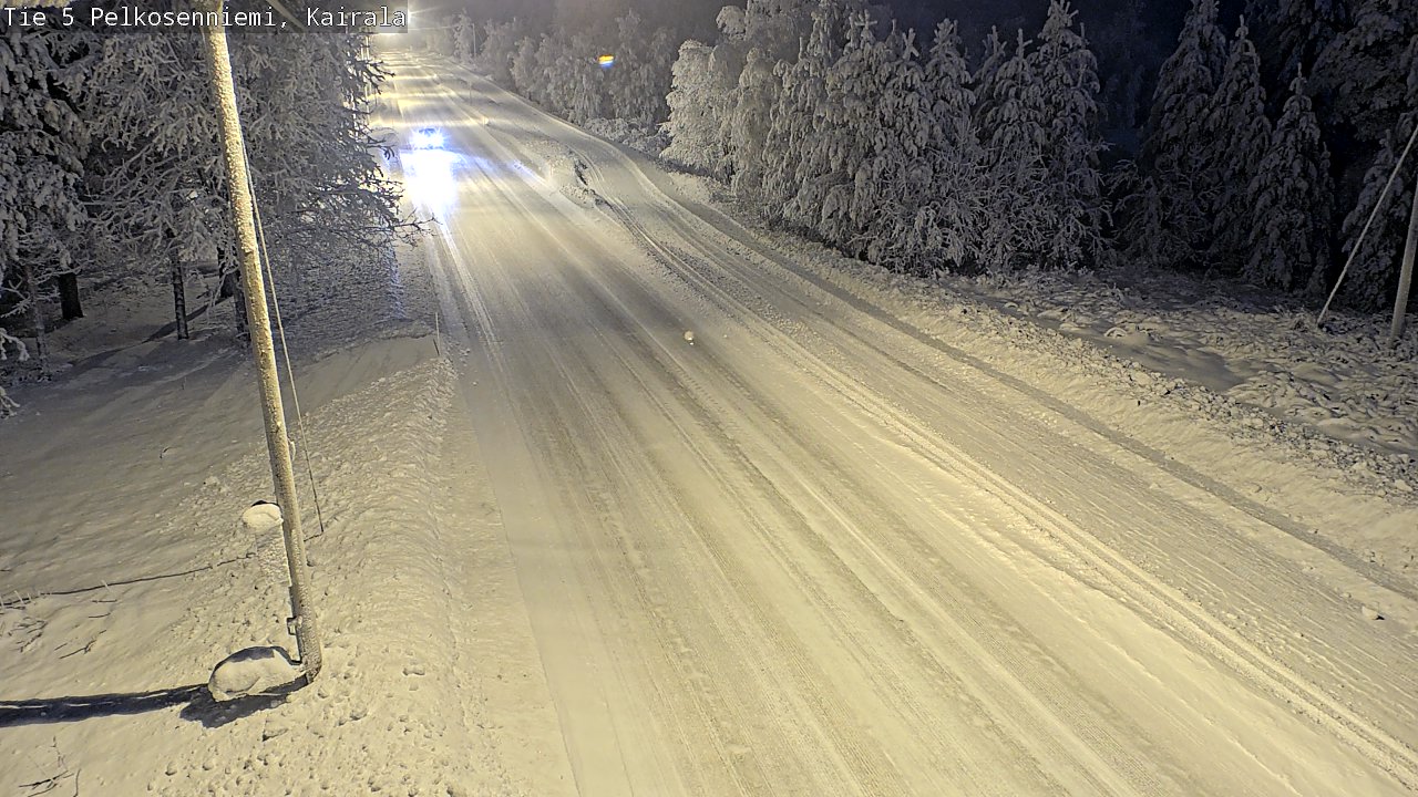 Weather Camera Image Road 5 Pelkosenniemi, Kairala, Pelkosenniemi, Lappi