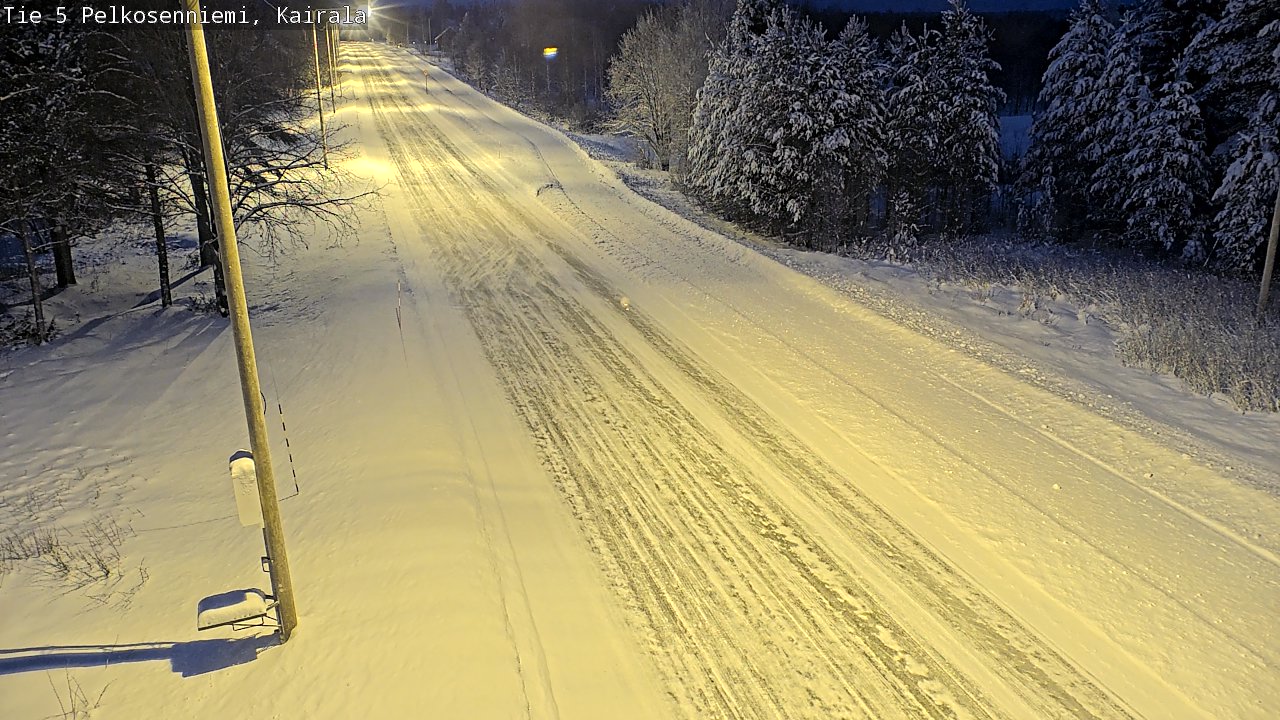 Weather Camera Image Road 5 Pelkosenniemi, Kairala, Pelkosenniemi, Lappi